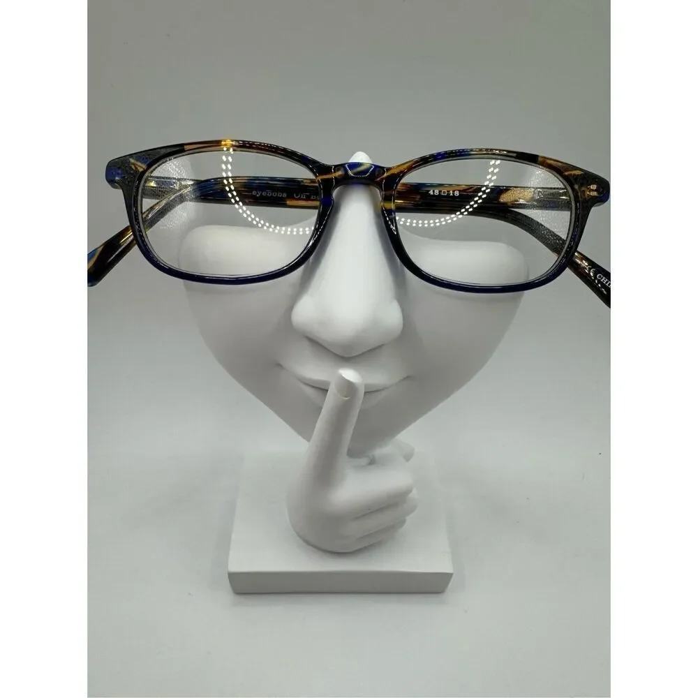 eyebobs On Board eyeglass frames blue brown pattern new without case
